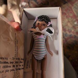 Betsy McCall "Dru" Doll By Robert Tonner In Striped  Pink and Blue Bathing Suit